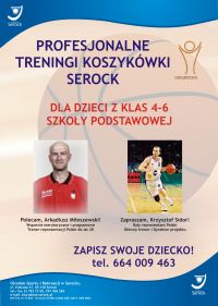 Zapraszamy do udziału w profesjonalnych treningach koszykówki klas IV-VI Szkół Podstawowych !