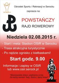 Zapraszamy do udziału w Powstańczym Rajdzie Rowerowym ! (2 sierpnia g.9:00)